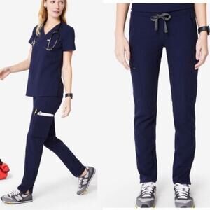 Figs Women's Sz XS Navy Yola Skinny Scrub Pants Style TW2000R EUC